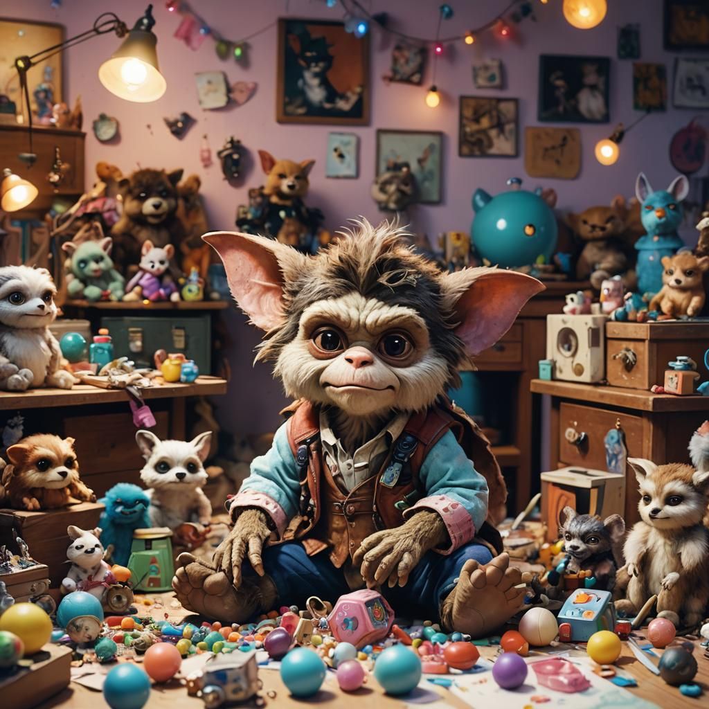 Charming Concept Art of Guizmo at His Desk