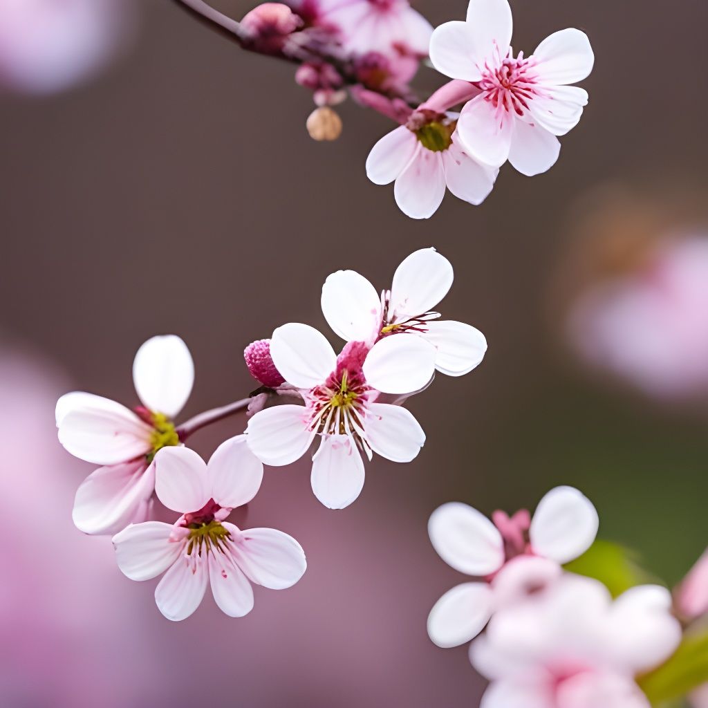 Fleeting Beauty of Cherry Blossoms in Japanese Garden