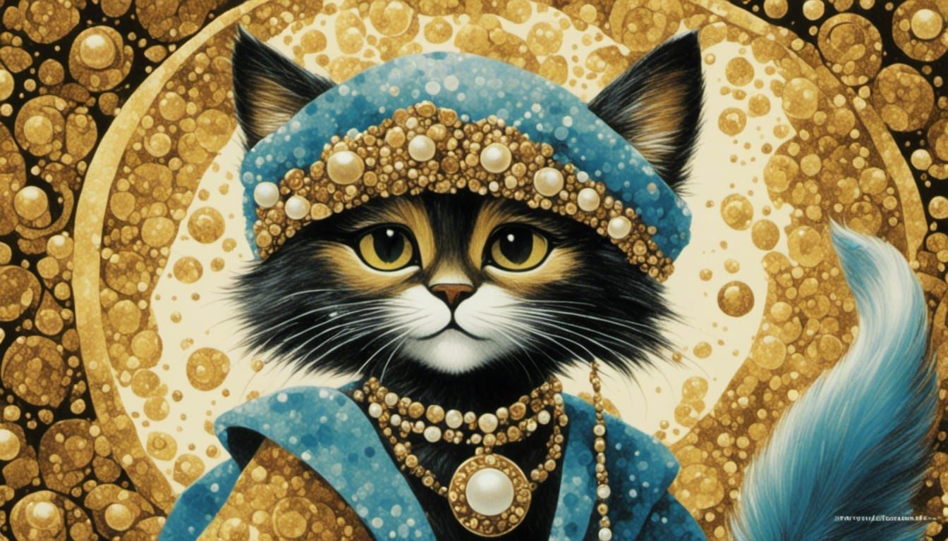 <lora:eye:1.0> <lora:Feline Folk:1.0> chibi cat with the pea...