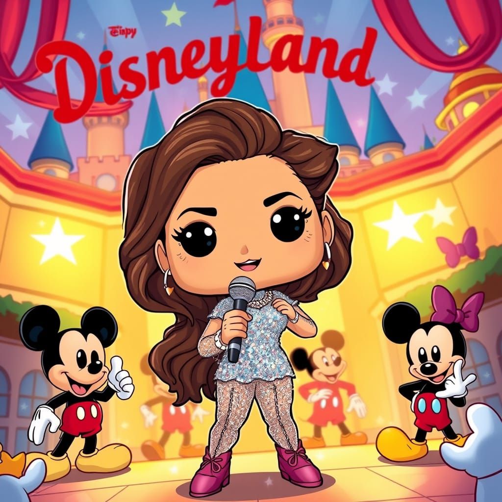 funko pop figure disney jennifer lopez at disneyland singing