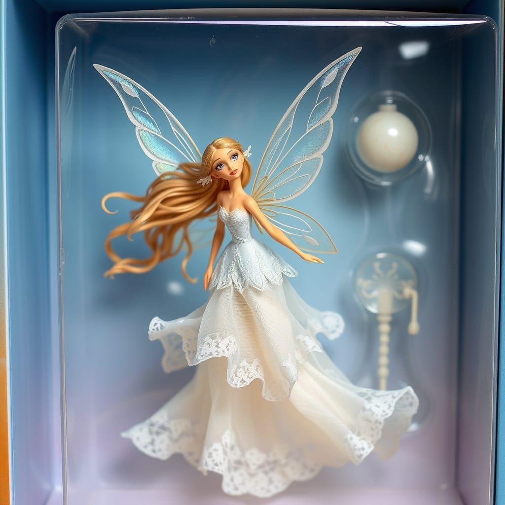 Delicate Fairy in Whimsical Collectible Box Art