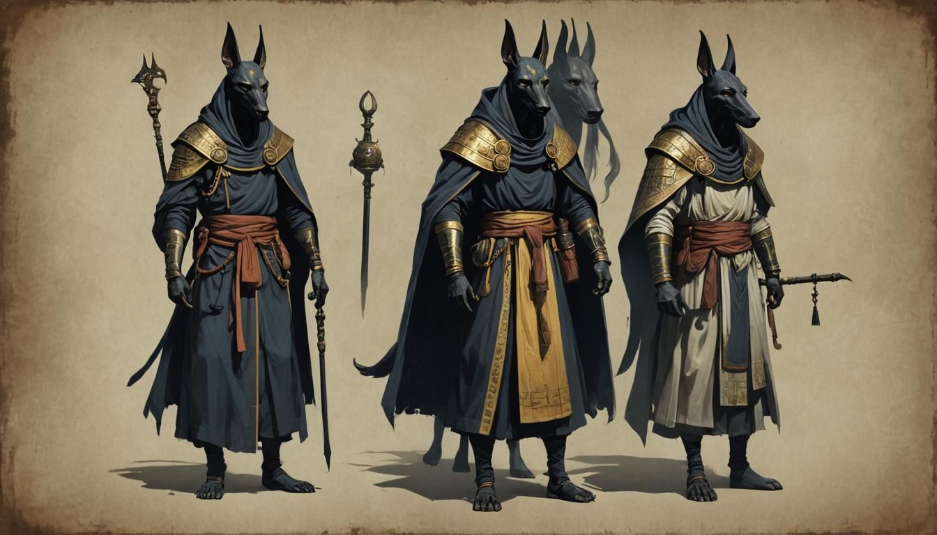 Anubis Servant Concept: Fantasy Horror Monks