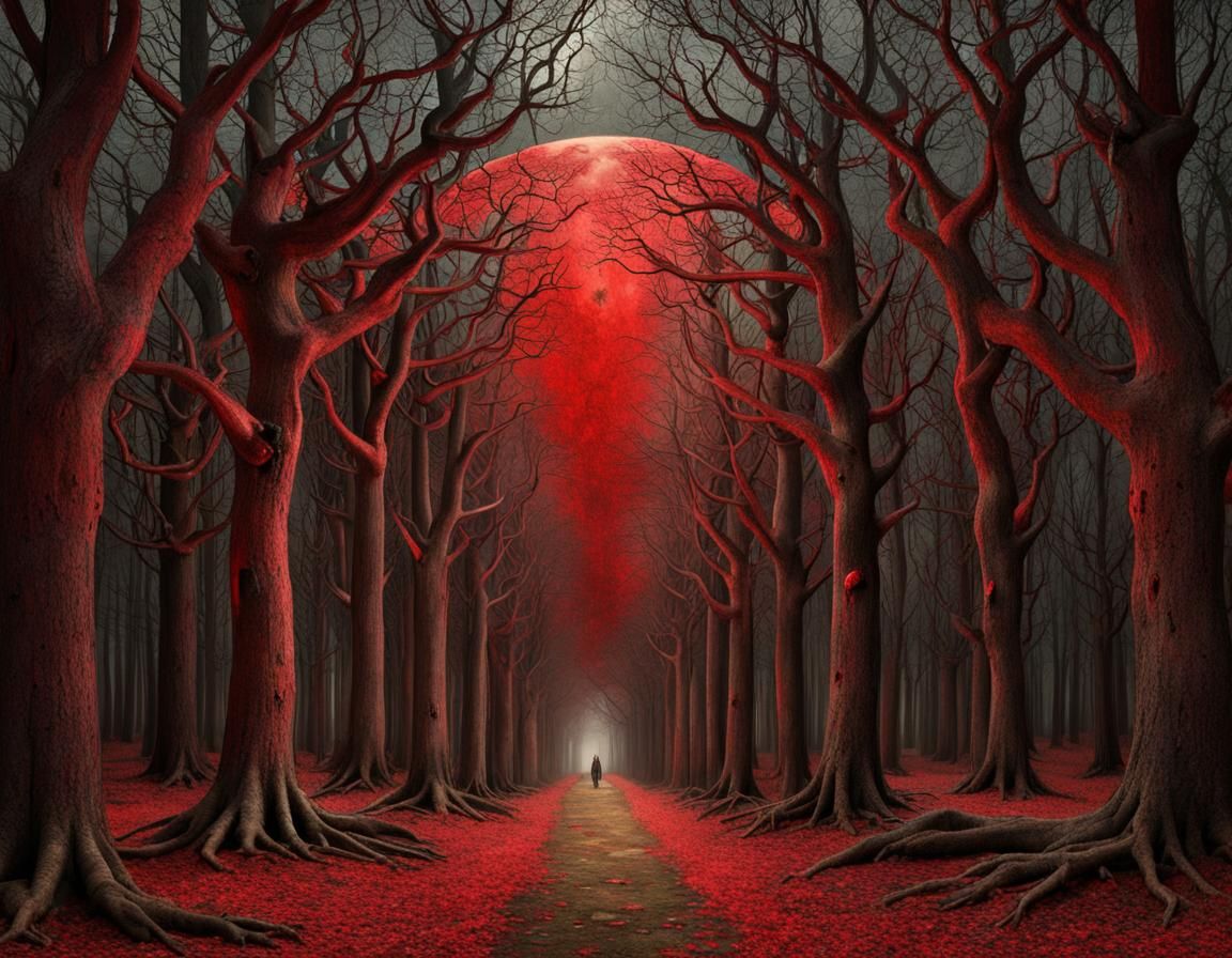 Blood moon rising