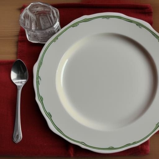 Minimalist White Plate Still Life