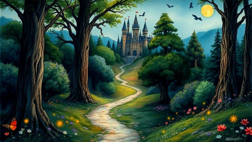 Enchanting Fairytale Scene with Whimsical Elements