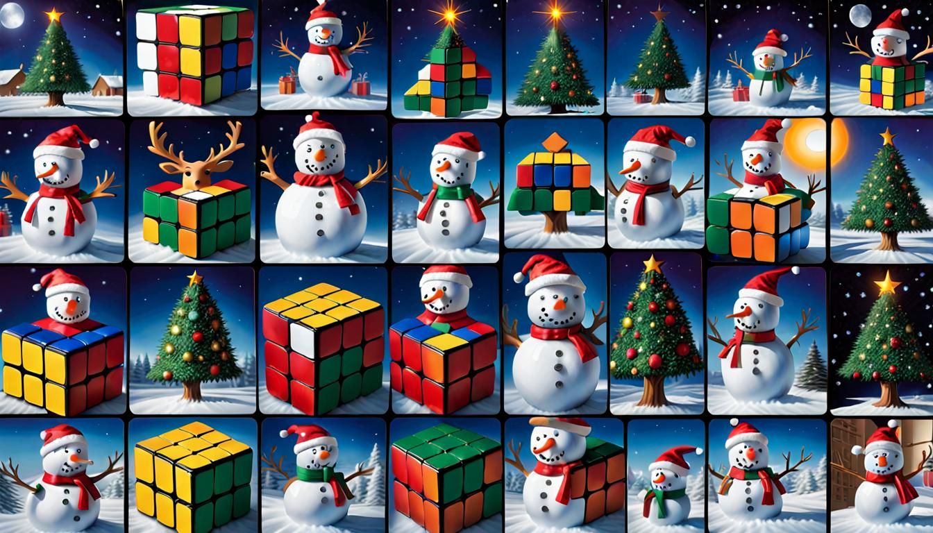 Christmas Wonderland on a Rubik's Cube