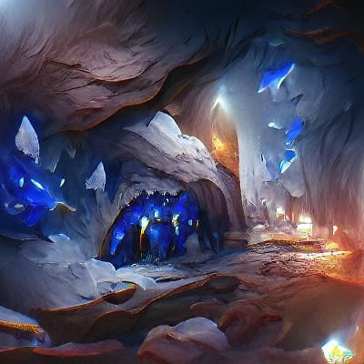 Sapphire Cave Concept Art on ArtStation