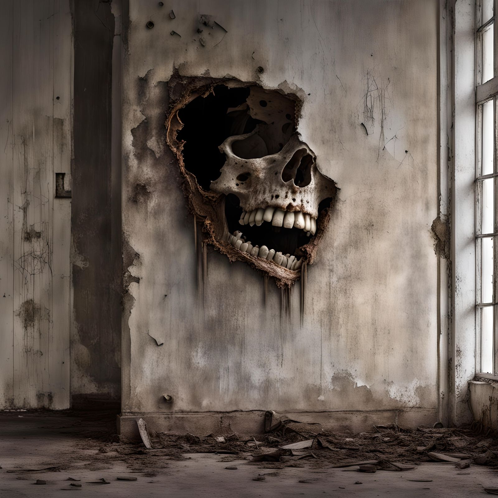 Disturbing Image of Decay Generated by AI