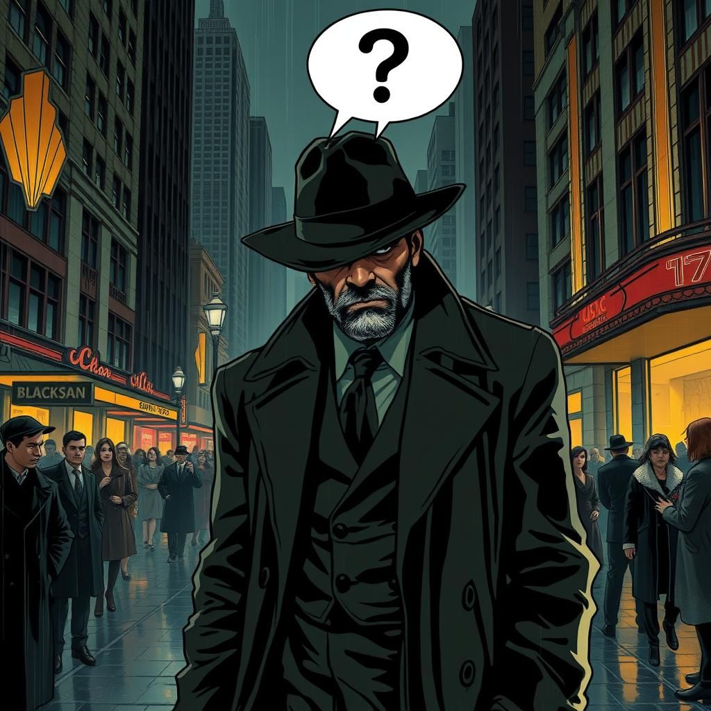 Blacksad Walking Down a Frightening Street