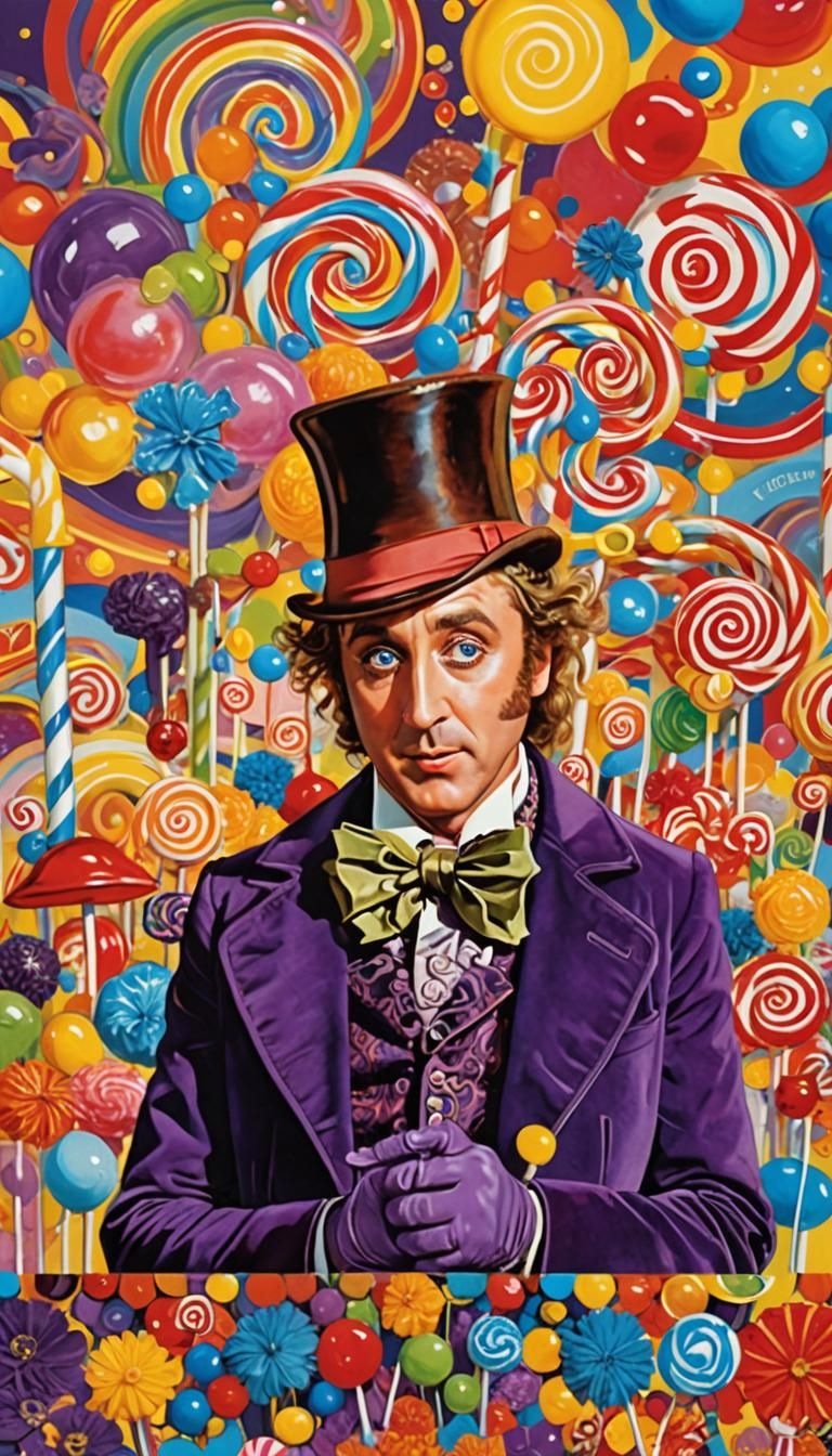 Willy Wonka Portrait in Painterly Style
