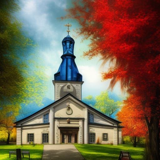 Kreuzkapelle in Bad Camberg: Hyperrealistic Splash Art