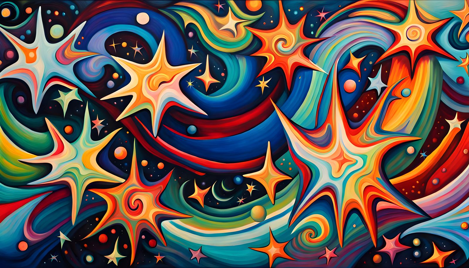 Cosmic Star Cluster Formation as Abstract Oil Painting