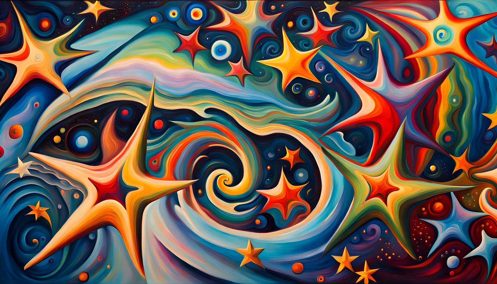 Cosmic Star Cluster Formation as Oil Painting