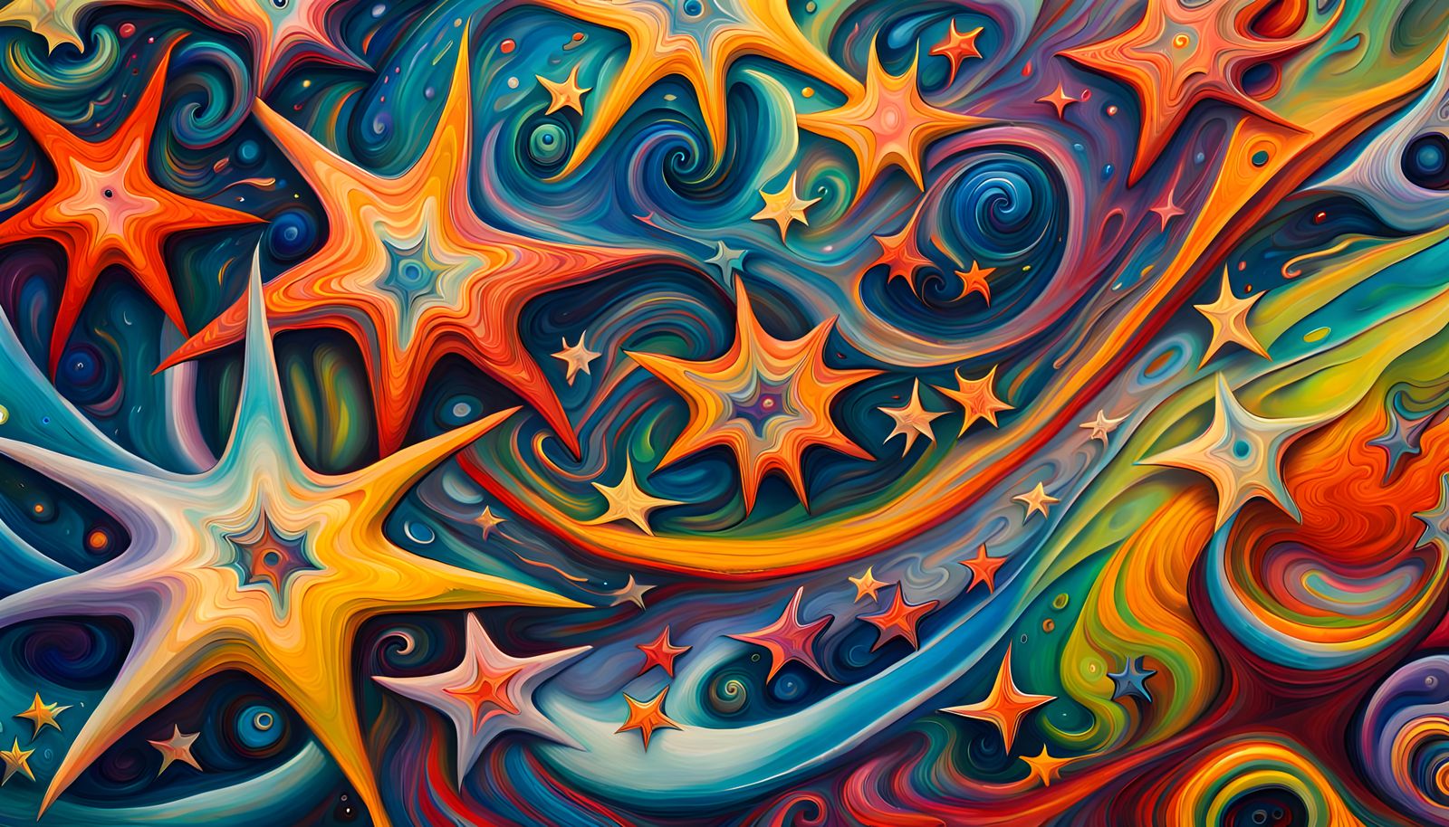 Cosmic Star Cluster Formation as Abstract Oil Painting