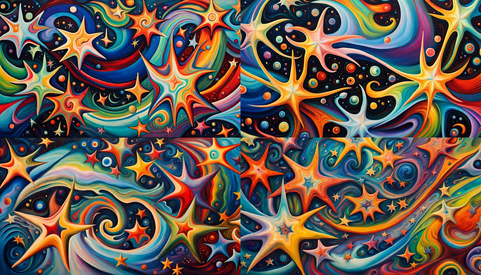 Luminous Star Cluster Formation as Oil Painting