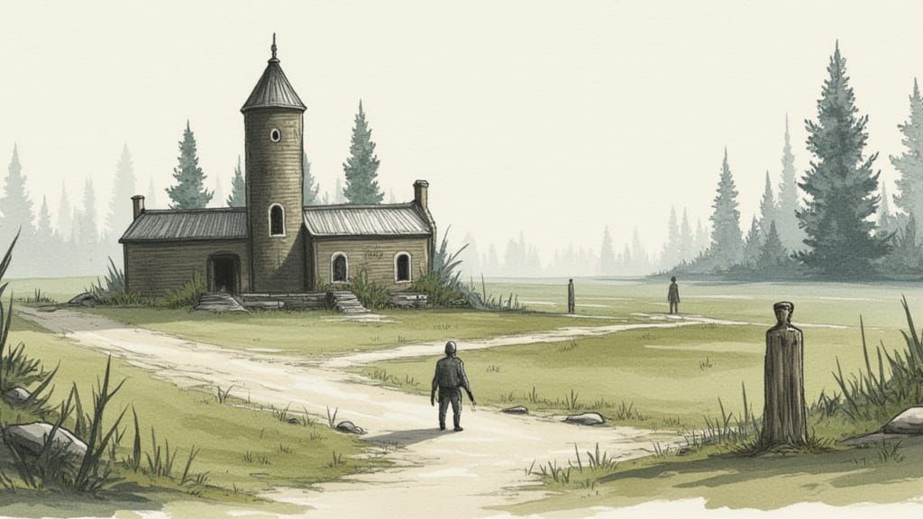 Old Panhandler Scenic Watercolour Painting