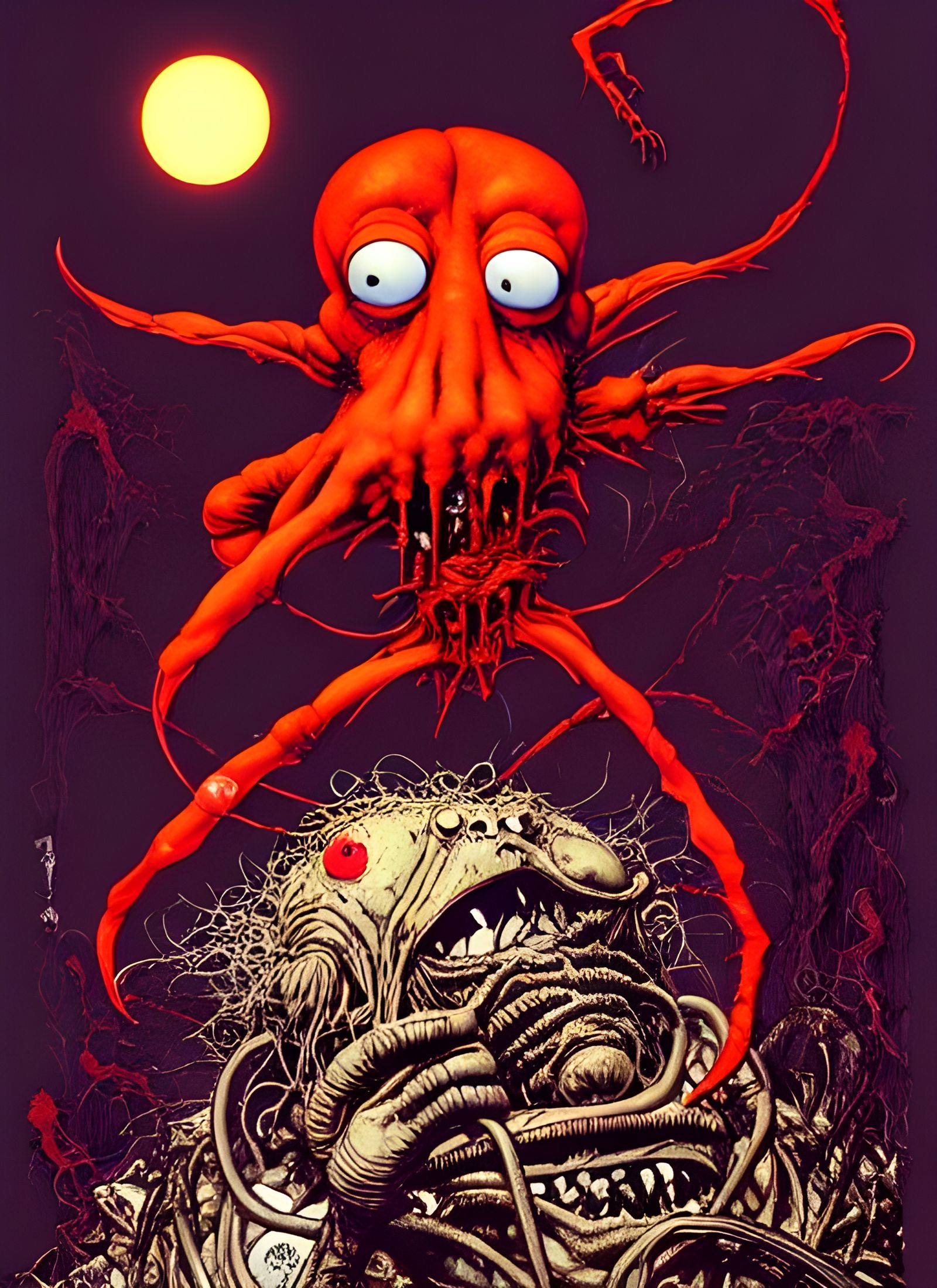 Chibi Horror Doctor Zoidberg: Hyperdetailed Cartoon