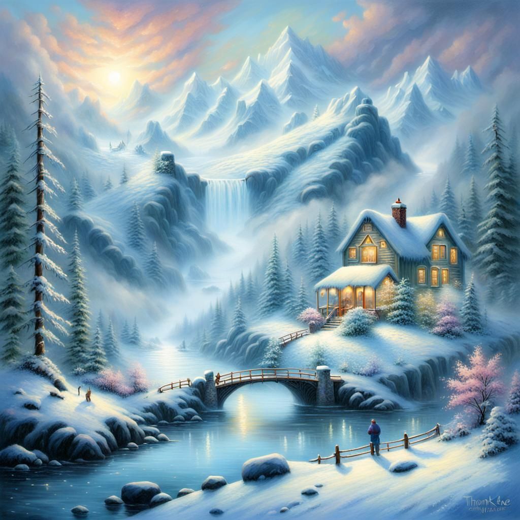 Snow Heart in Alaska: Ethereal Fantasy Art