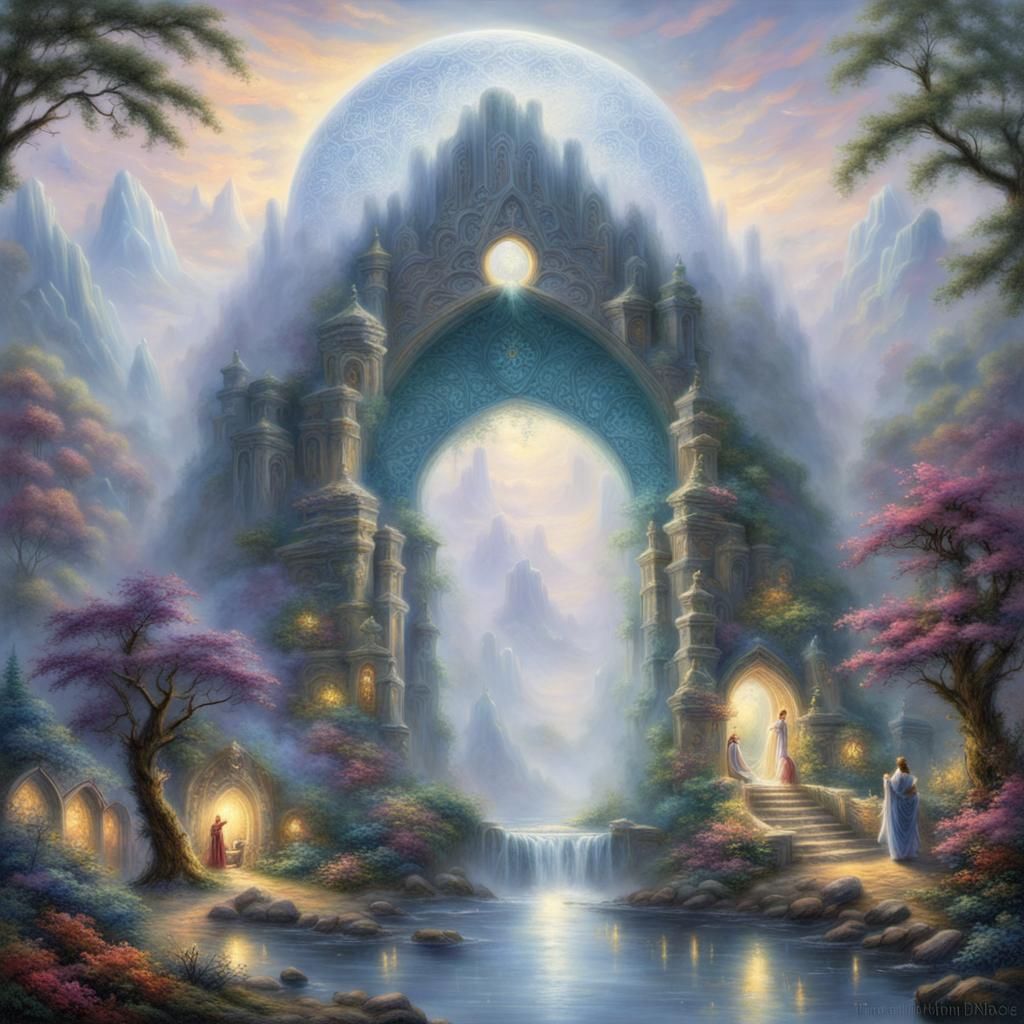 Ethereal Earth Djinn Portal in Fantasy Style
