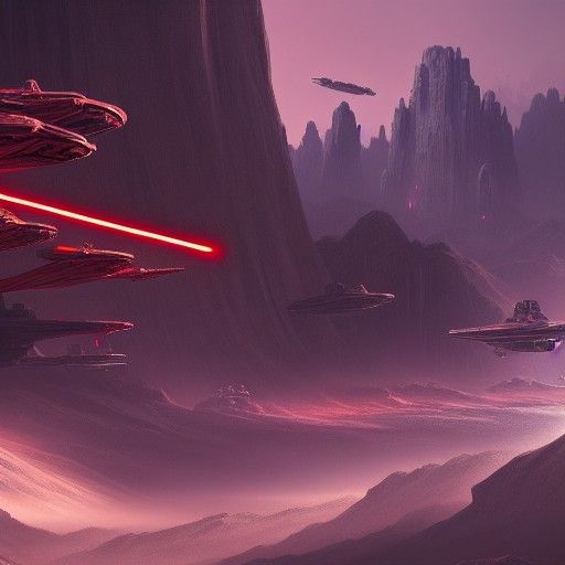 Detailed Starwars Matte Painting in 8k