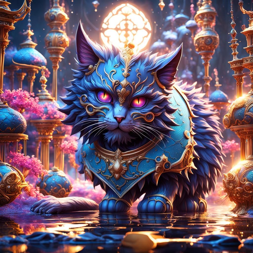Kawaii Cat Fantasy Concept Art