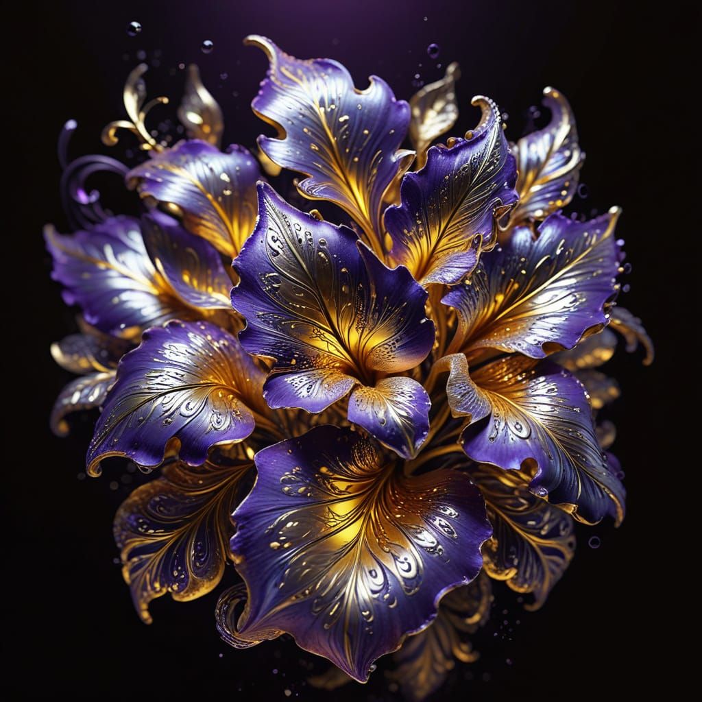 Golden Organic Forms in Ethereal Light