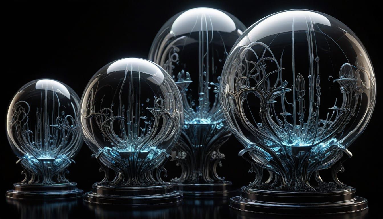 Surreal Oceanic Metal Artwork Blending Traditional and Conte...