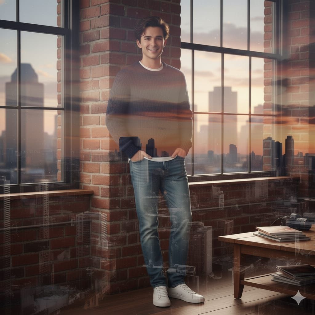 Double Exposure Portrait of Spider-Man