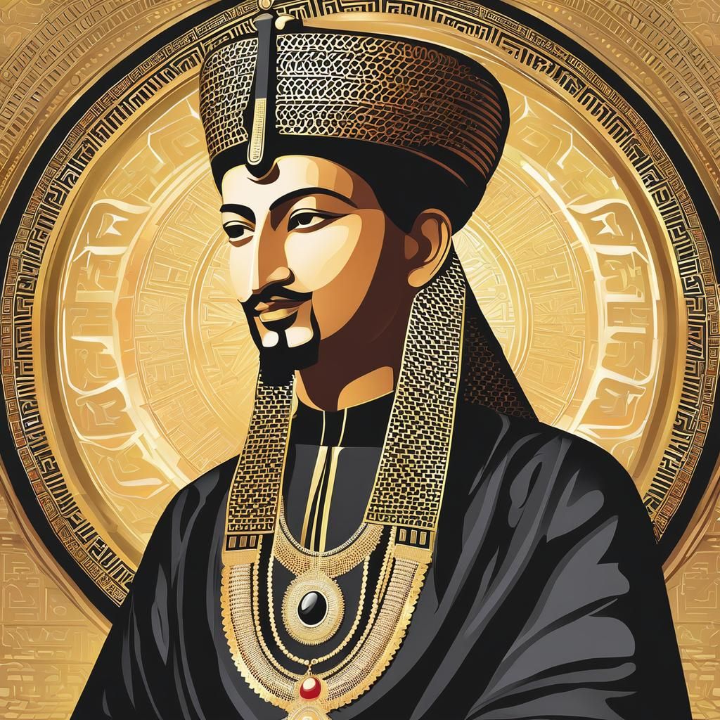 Intricate Oil Painting with Detailed Background