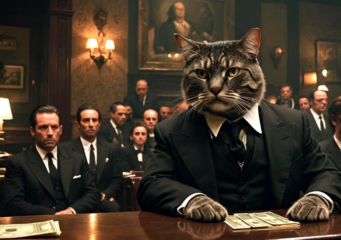 The Catfather: A Cinematic Movie Poster