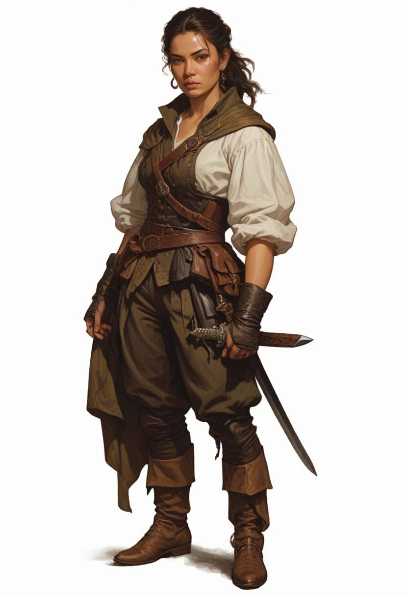 Baroque Heroine in Moonlit Forest