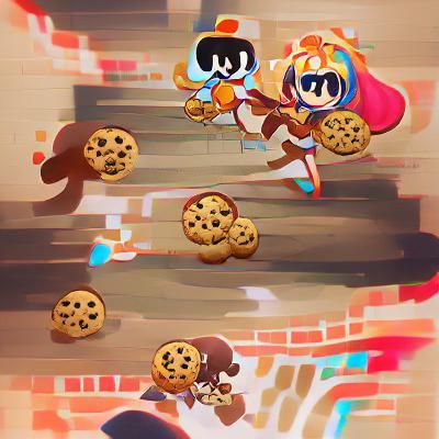 Running Gingerbread Man: AI Generated Image