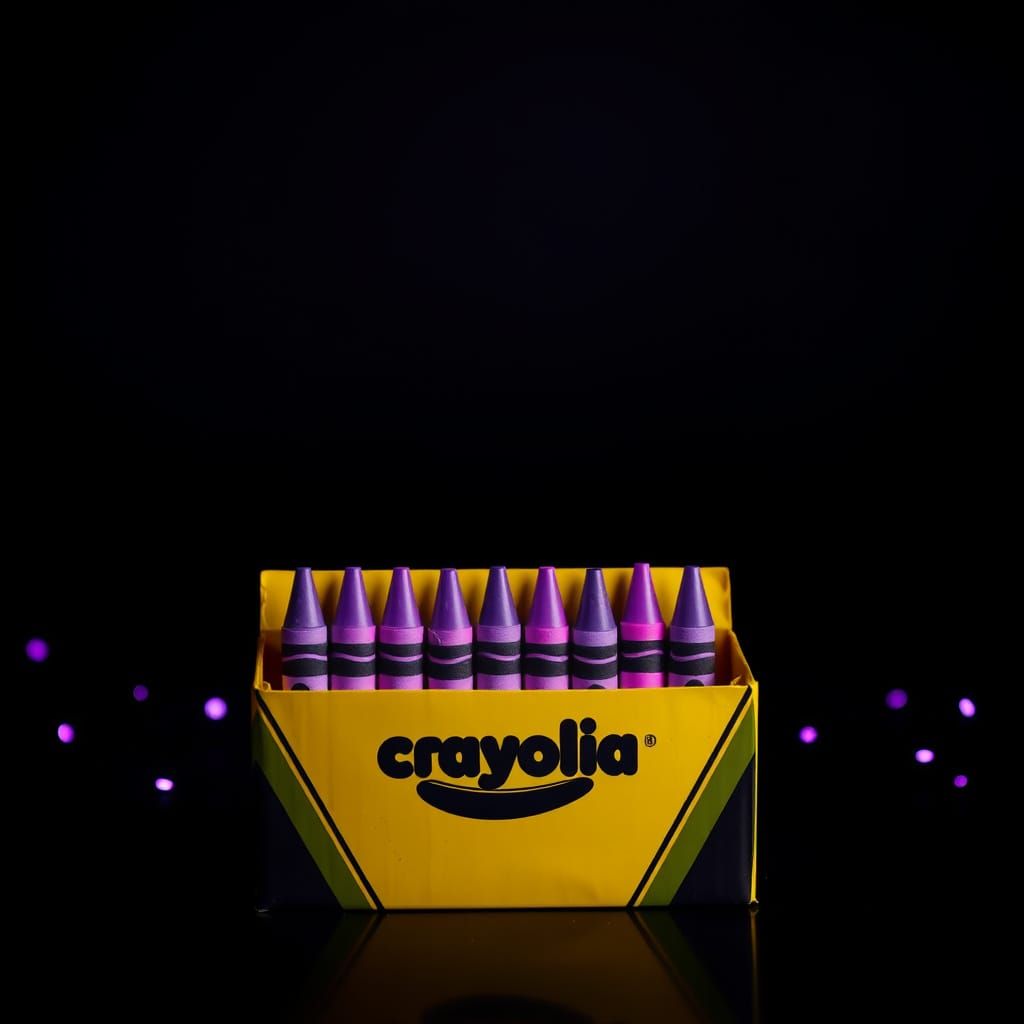 Synthwave: Purple Crayons in Moody Lighting