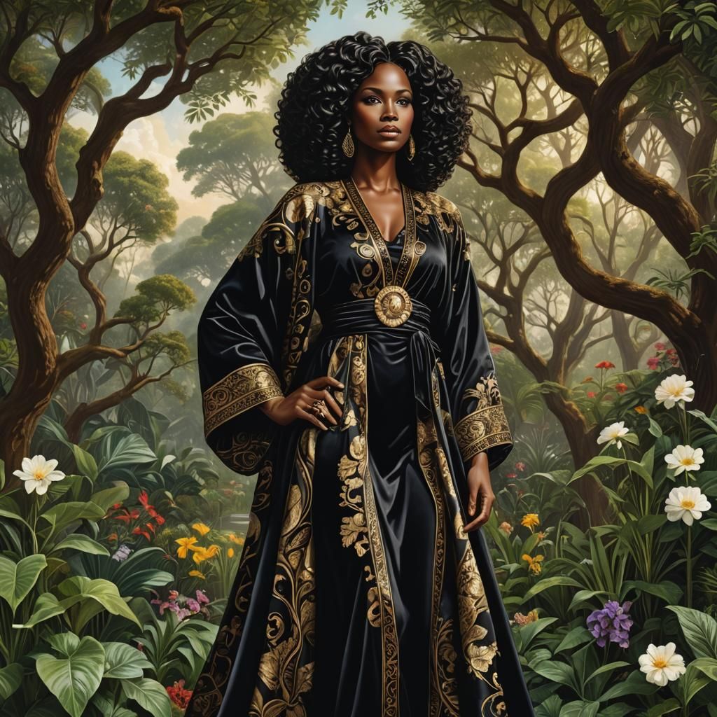 Eve in Eden: Divine Woman with Book of Knowledge