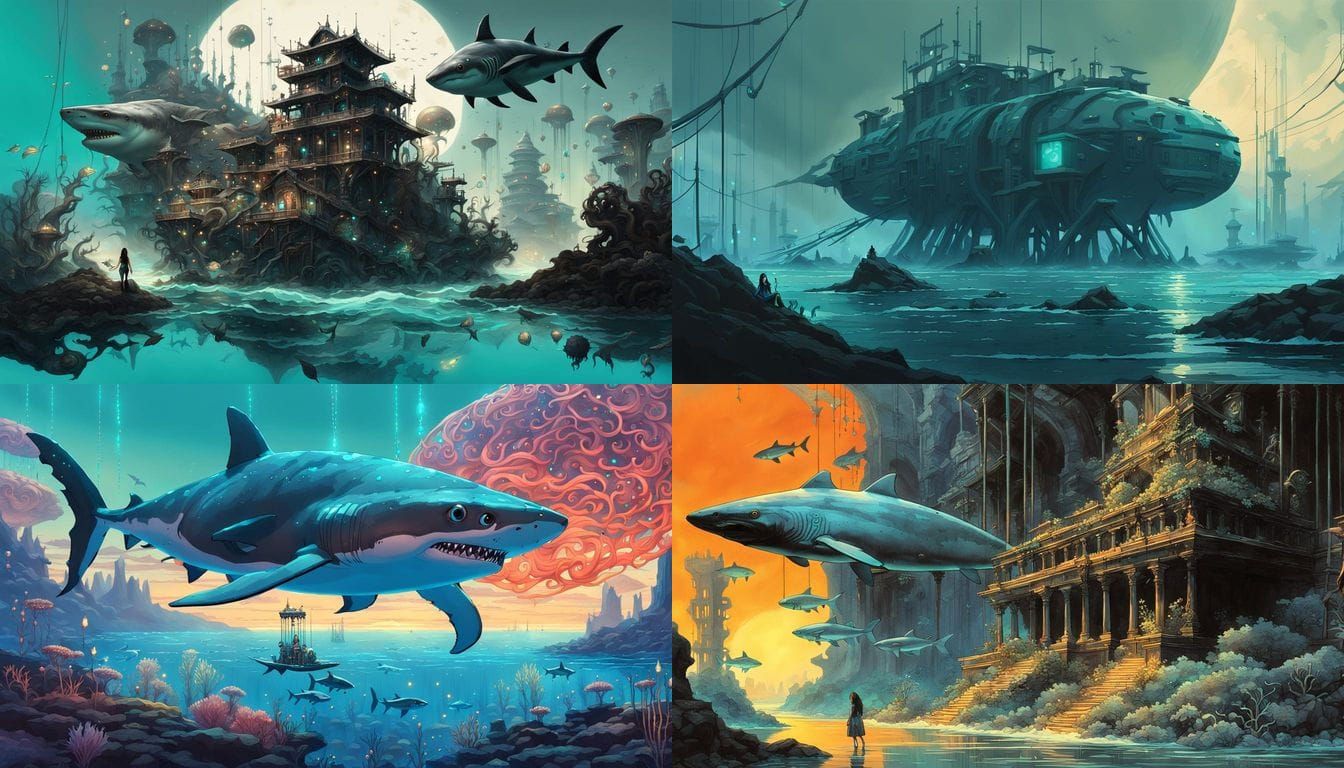 Neptunian Mermaid with Shark-Like Skin