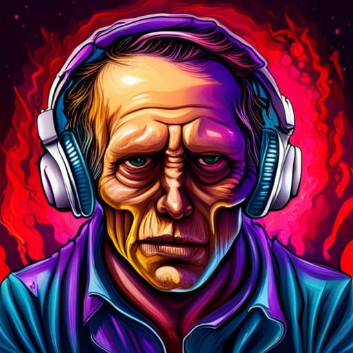 Ghoul in Space: Graffiti Art with Headphones