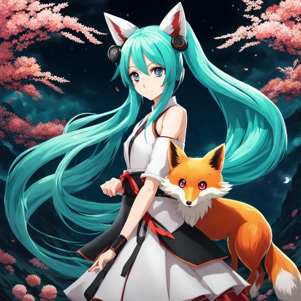 Miku with Nine-Tailed Fox