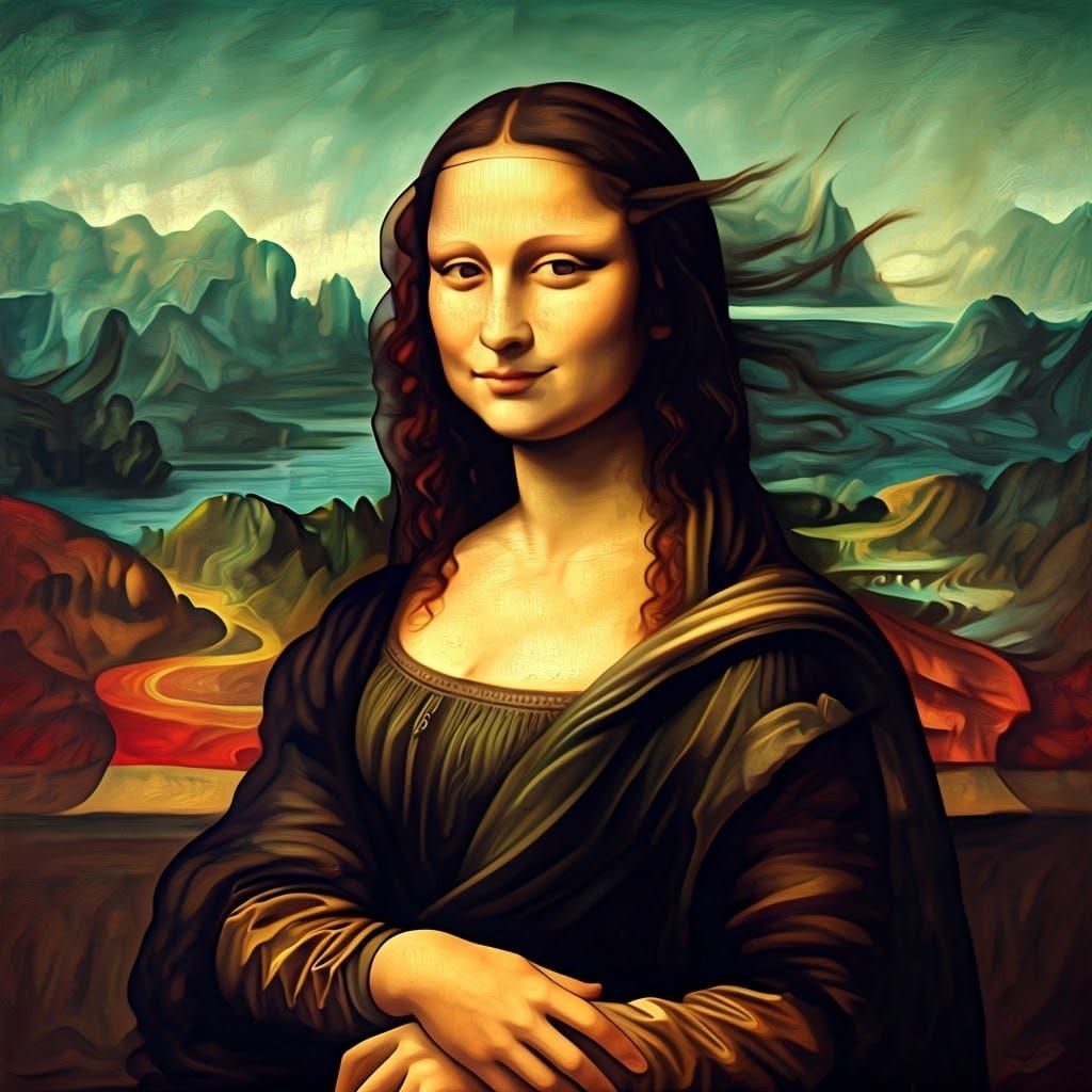 Mona Lisa in a Windstorm: A Conceptual Art Piece