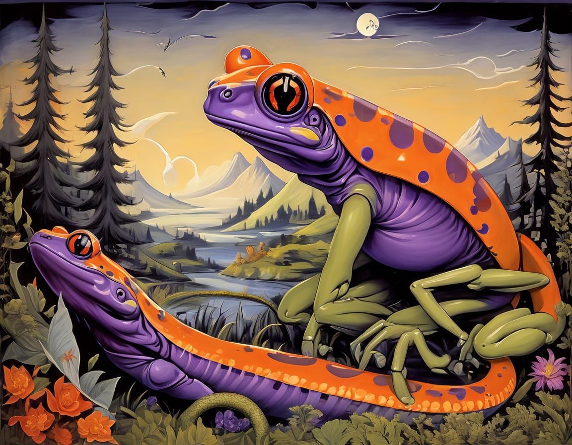 Nightmarish Seaside Fantasy Collage in Macabre Style