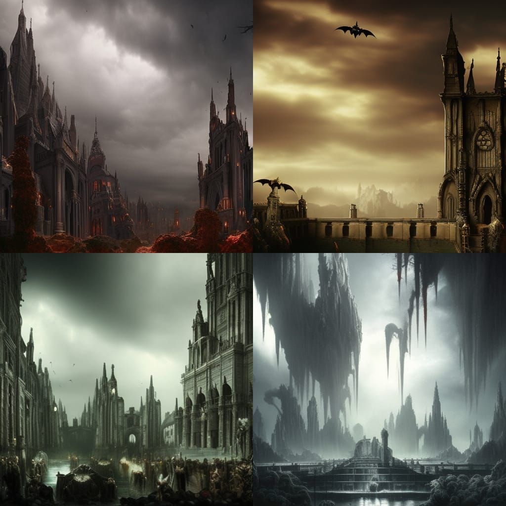 Epic Vampire Digital Matte Painting