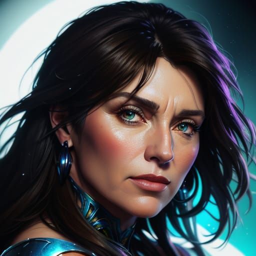 Laura Branigan Portrait in Greg Rutkowski Style