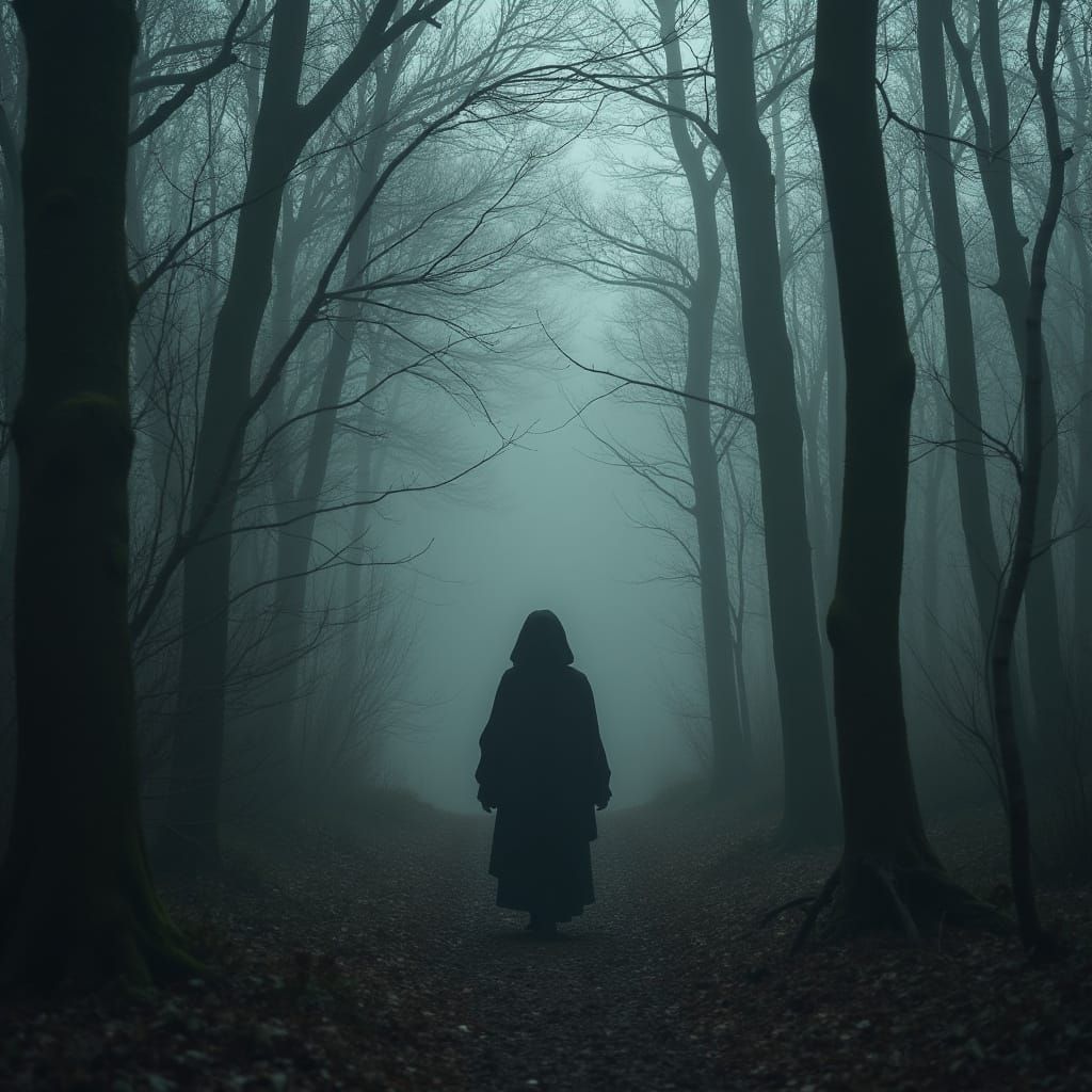 Mystical Dark Forest in Gothic Style