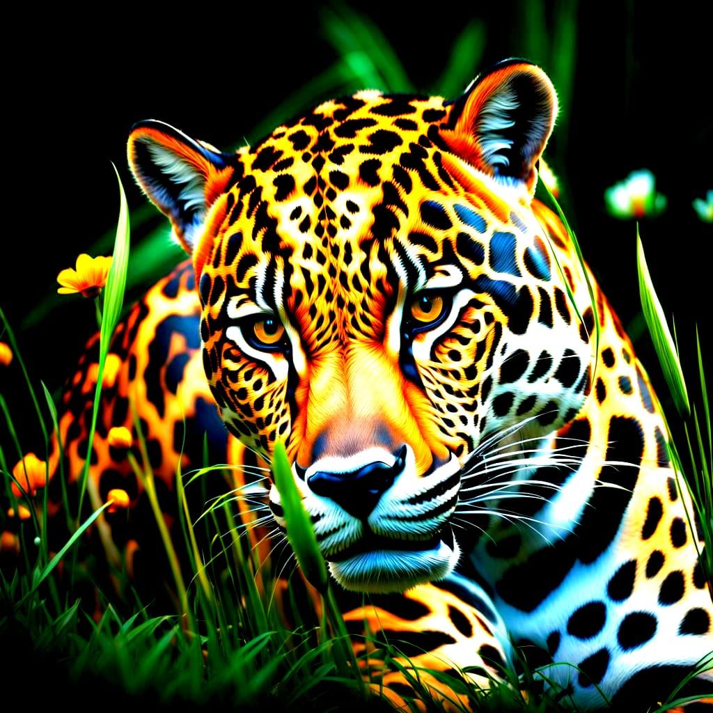 Hyperrealistic Jaguar in Macro Photography