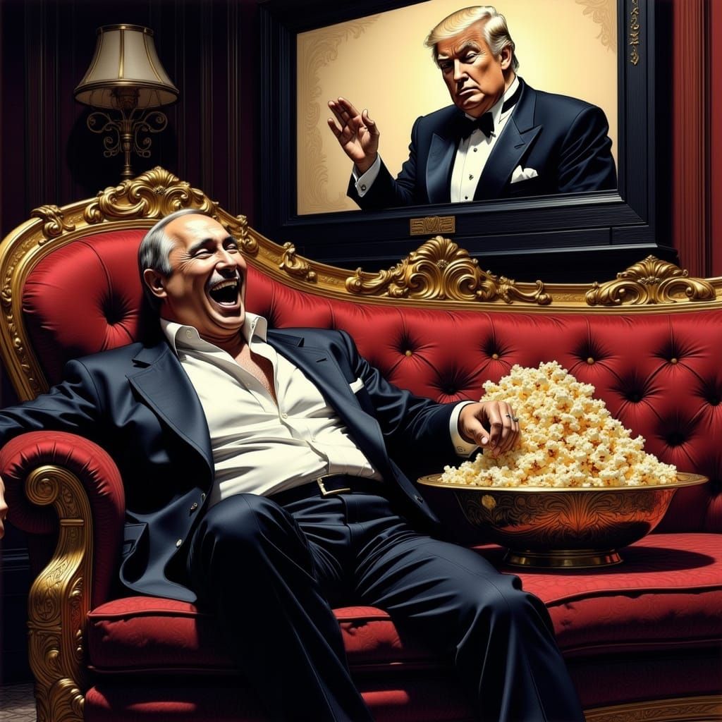 Satirical Putin Mocks Trump in Lavish Opulence
