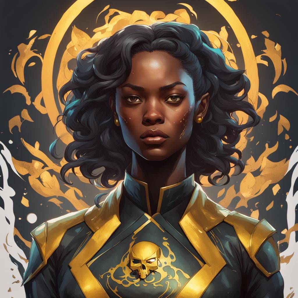 Black Female Iron Fist Portrait in 8K Resolution