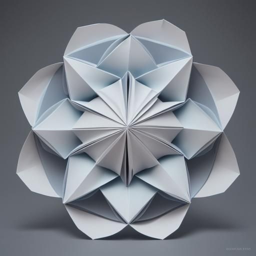 Origami Papercraft Sculpture in 8K Resolution