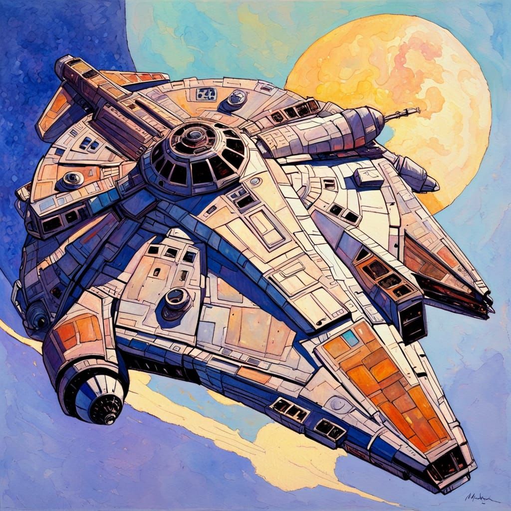 Millennium Falcon in Bright Afternoon Daylight