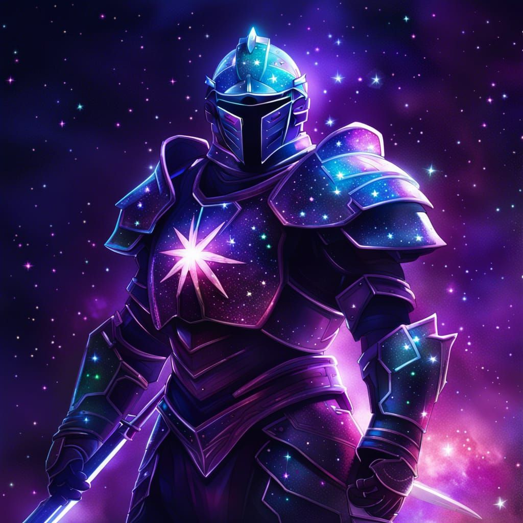 Galactic Knight in Star Armor Concept Art