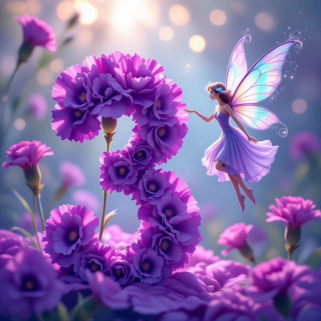 Purple Carnation Number 3 with Ethereal Fairy