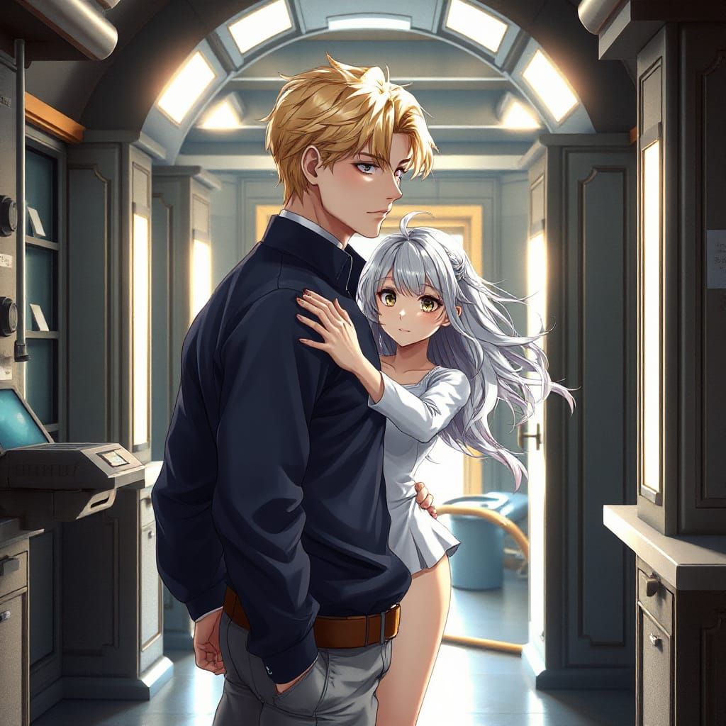 Anime Style Portrait: Man's Transformation in Lab